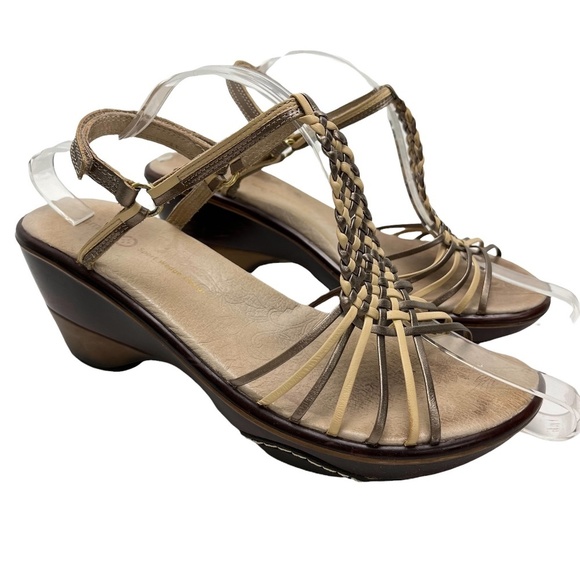 JAMBU KYIOCT11 Genuine Leather Strappy Ankle Strap Braided Sandals Clogs Shoes 9 - Picture 1 of 16